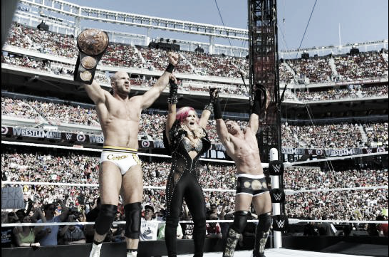 Tyson Kidd and Cesaro walked out of WrestleMania 31 as World Tag-Team champions (image: dailyddt.com)