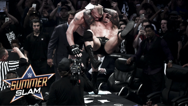 Orton will face Lesnar in a rematch of their SummerSlam encounter (image: youtube.com)