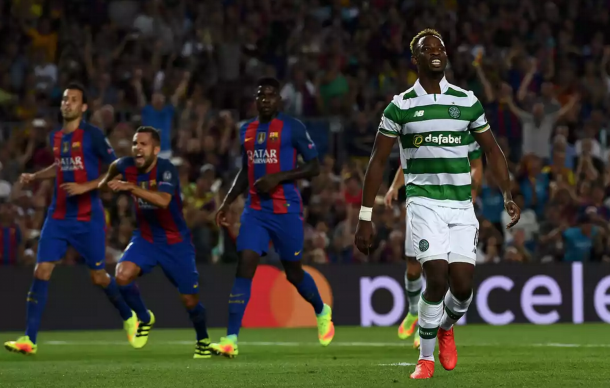 A frustrated Dembele after seeing Ter Stegen save his first-half penalty. (Picture: Getty Images)