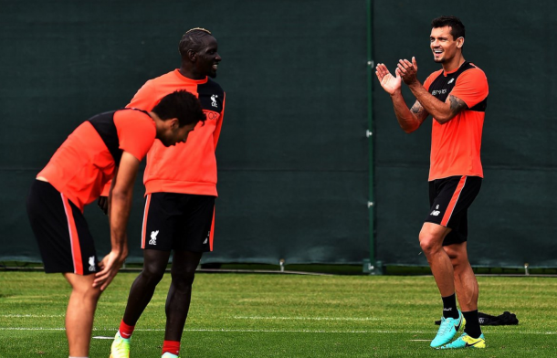 Lovren and Can (out of picture) were both back in training this week. (Picture: Getty Images)