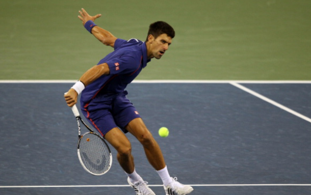 Djokovic's blue on blue still worked well with the blue courts of the US Open (Alex Trautwig/Getty Images)