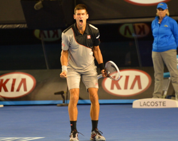 Djokovic's 2014 Aussie Open outfit bought a Ying/Yang feel to Melbourne (Anadolu Agency/Getty Images)