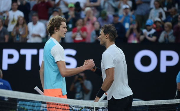 Despite being down, Nadal showed off some of his vintage form against young Alex Zverev (Anadolu Agency/Getty Images)