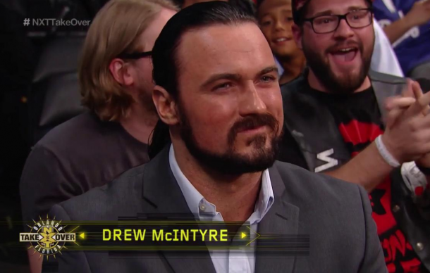 Drew Mcintre was ringside during NXT TakeOver: Orlando (image: twitter/wwenetwork)