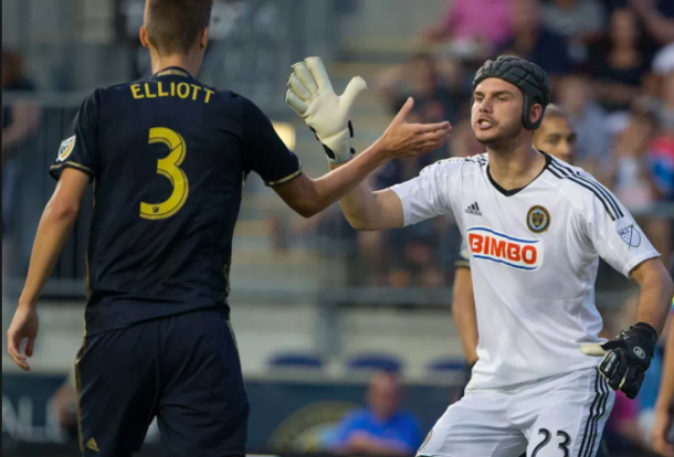 Jack Elliott and John McCarthy of the Philadelphia Union in their 3-0 win against Columbus Crew SC. | Source: USA Today Sports