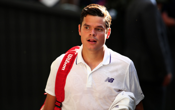 Raonic looks on at Wimbledon (Clive Brunskill/Getty Images)