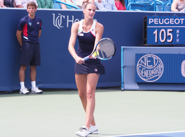 Pliskova ready to serve vs Muguruza