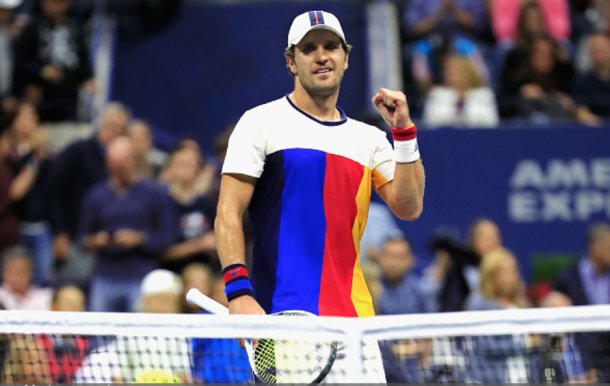 Mischa Zverev faces a tricky test against big-serving American Sam Querrey but took out another big-serving American John Isner in the previous round (Steve Ryan/Getty)