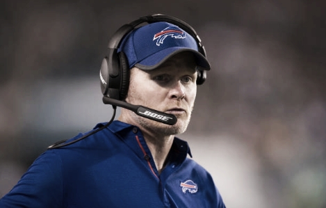 After spending the last five years as Carolina's defensive coordinator, Bills head coach Sean McDermott made his first return to Charlotte on Sunday. (Photo courtesy of Mitchell Left via Getty Images)