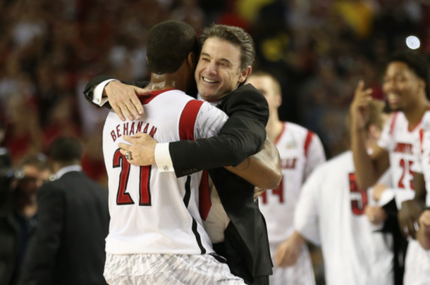 2013 provided much happier times for Pitino who coached the Cardinals to the National Championship (Andy Lyons/Getty Images)