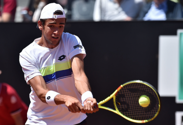 Berrettini played in the Masters 1000 event in Rome against countryman Fabio Fognini (Giuseppe Bellini/Getty Images)