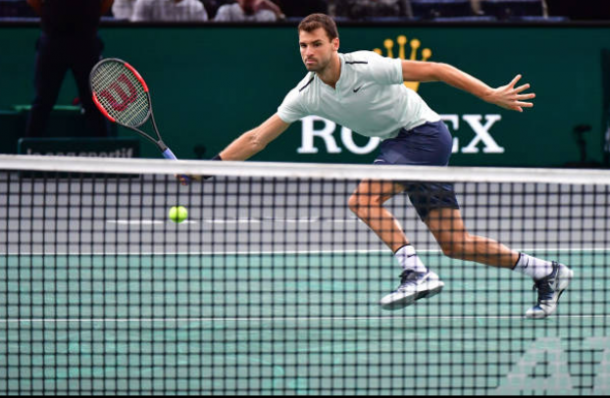 Dimitrov's solid run of form was halted by John Isner in Bercy (Icon Sportswire/Getty ImageS)