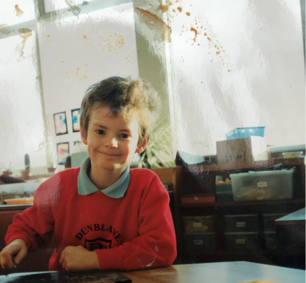 Andy Murray chose this picture because as a little kid, he just wanted to play tennis and compete, something he is currently unable to do with his hip injury (Andy Murray's Instagram)