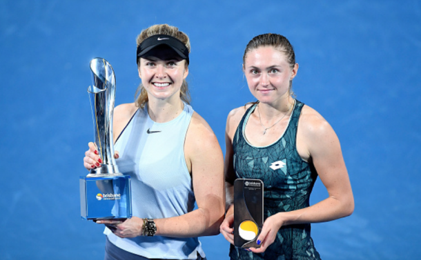 Sasnovich (right) moved up 35 spots this week in the WTA rankings while Svitolina tops the Road to Singapore standings