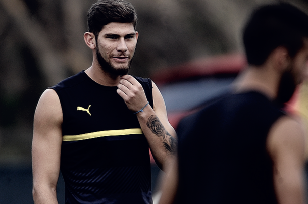 Yeferson Quintana in training with Peñarol. | Photo: Club Atlético Peñarol