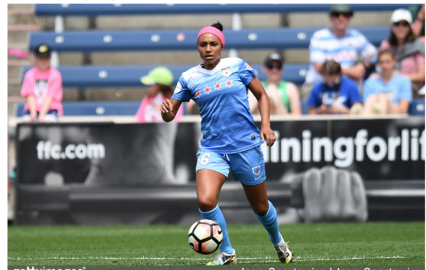 Samantha Johnson earned a spot on the Chicago Red Stars in 2014 tryout. |Source Patrick Gorski/Icon Sportswire via Getty Images