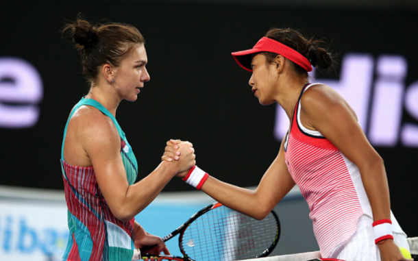 Zhang Shuai famously beat Simona Halep at the 2016 Australian Open which kept her from retiring from tennis (Quinn Rooney/Getty Images)