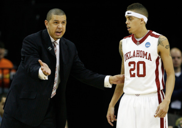 Capel coaching Oklahoma in the NCAA Tournament (Joe Murphy/Getty Images)