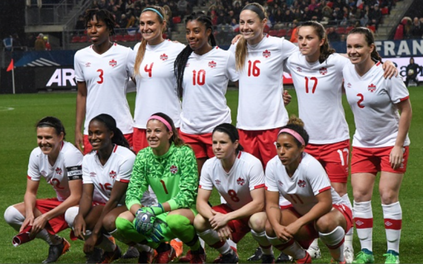 Canada's starting 11 against France in an International Friendly. (Photo by JEAN-FRANCOIS MONIER/AFP/Getty Images)