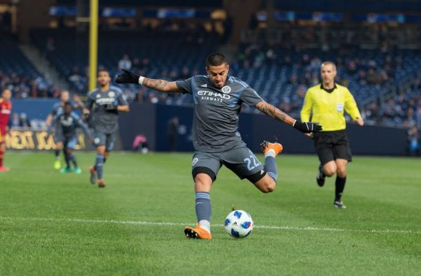 Ronald Matarrita vs. Real Salt Lake. | Photo: New york City FC