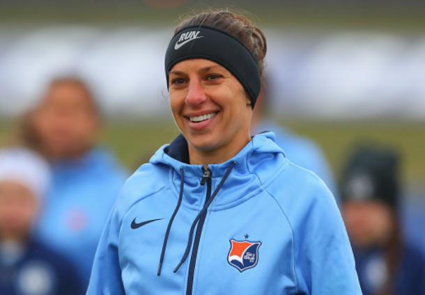 Carli Lloyd returned home to New Jersey after blockbuster trade between Sky Blue FC, Houston Dash and Chicago Red Stars. (Photo by Rich Graessle/Icon Sportswire via Getty Images)