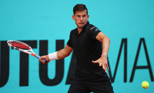 Dominic Thiem's forehand was in charge in the opening set (Clive Brunskill/Getty Images)
