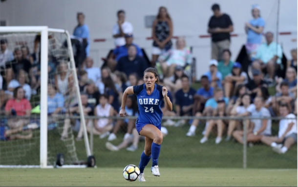 Courage Replacement Morgan Reid shows off her skills during a Duke game last August. Photo: Getty Images/IconSportswire