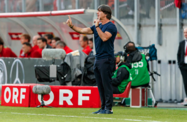 Coach Joachim Löw was visibly frustrated throughout the match (Photo by TF-Images/Getty Images)