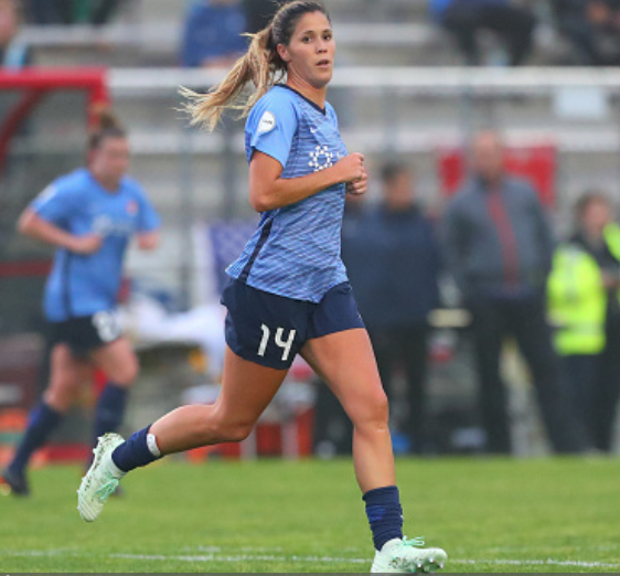 Katie Johnson will try to lead Sky Blue FC to their first win of the season. (Photo by Rich Graessle/Icon Sportswire via Getty Images)