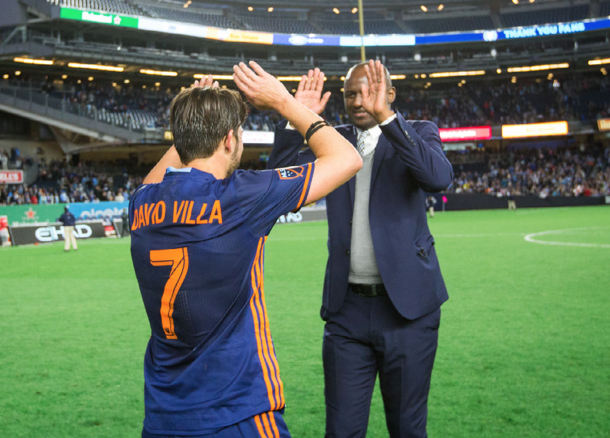 Patrick Vieira with his captain, David Villa. | Photo: New York City FC