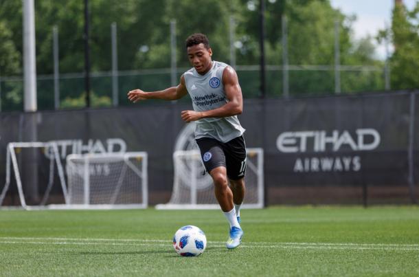 Jonathan Lewis in training with NYCFC. | Photo: New York City FC