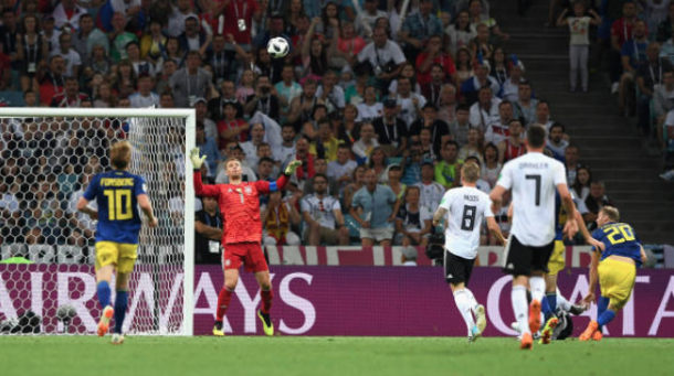 Sweden go 1-0 before half time (Photo by Stu Forster/Getty Images)