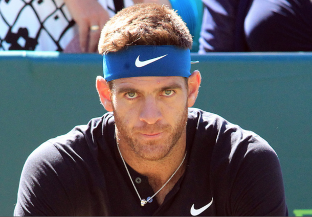 Del Potro hasn't played since the French Open but the Argentine should have no problem using his big game on grass (NurPhoto/Getty Images)
