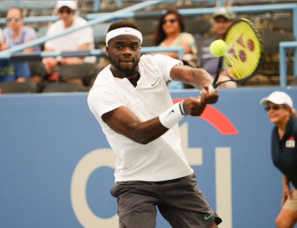 Tiafoe in action at the Citi Open (Noel Alberto/VAVEL USA)