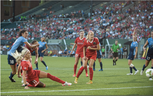 The Thorns recently beat the Sky Blue 2-1. Getty Images/IconSportswire 