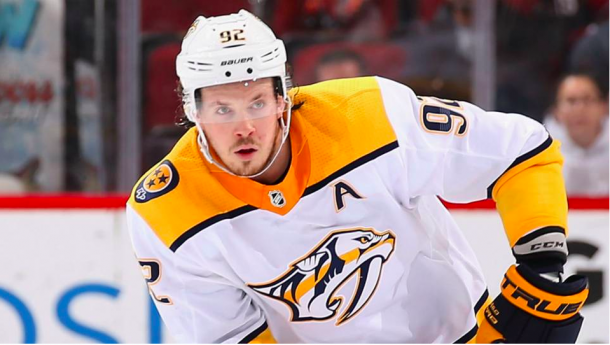 Ryan Johansen in a game for the Nashville Predators. | Photo: Getty Images