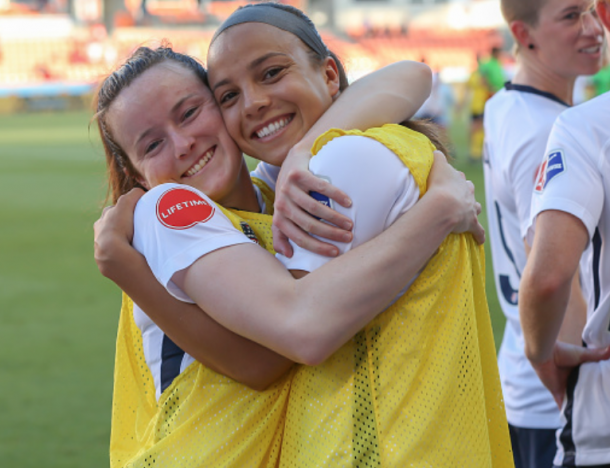 Young duo Rose Lavelle (left) and Mallory Pugh (right) reunited to help get Washington back on track. (Photo by Leslie Plaza Johnson/Icon Sportswire via Getty Images)