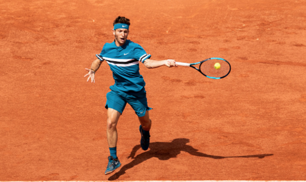 Corentin Moutet in action at the French Open (Fred Lee/Getty Images)