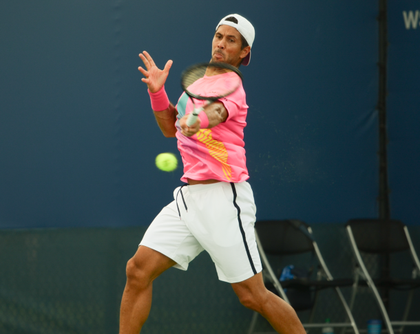 The Verdasco forehand was massive in this match (Noel Alberto/VAVEL USA)
