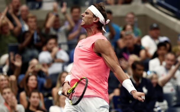 Nadal roars after taking the close third set tiebreak (Anadolu Agency/Getty Images)