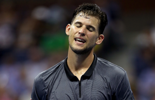 Thiem's missed volley on deuce proved to be costly (Matthew Stockman/Getty Images)