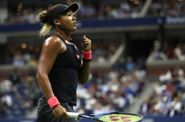 Osaka saved both break point chances in order to take the opening set comfortably (Matthew Stockman/Getty Images)