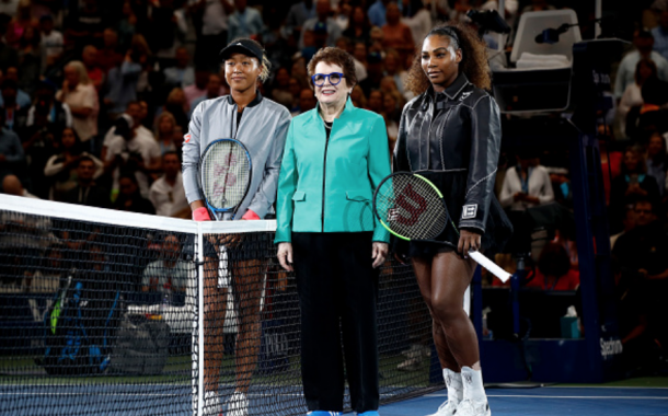 The future, the past, and, the present of women's tennis. Naomi Osaka, Billie Jean King, and Serena Williams (Julian Finney/Getty Images)