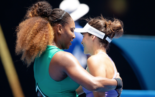 Serena consoles a tearful Tatjana Maria at the net (Anadolu Agency/Getty Images)