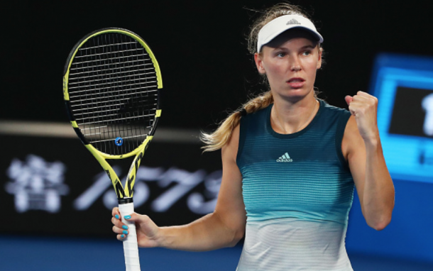 Caroline Wozniacki stole the second set with a late break (Scott Barbour/Getty Images)