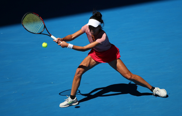 Hsieh was troubling Osaka with her groundstrokes (Cameron Spencer/Getty Images)