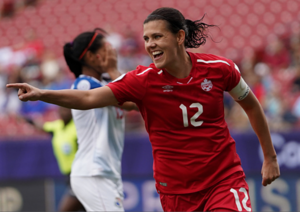 Canada captain Christine Sinclair. (Photo by Action Foto Sport/NurPhoto via Getty Images)