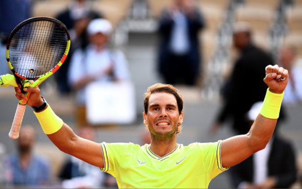 Nadal celebrates his victory over Kei Nishikori (Clive Mason/Getty Images)