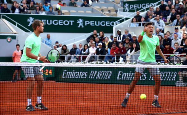 Krawietz and Mies celebrate a historic victory (Julian Finney/Getty Images)