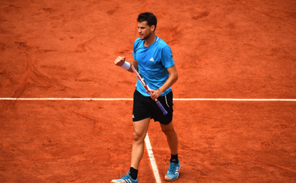 Thiem took his first set of a major final after winning set two (Clive mason/getty Images)